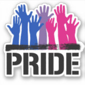 Biseksueel Samen Pride Sticker (Voorkant)