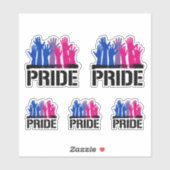 Biseksueel Samen Pride Sticker (Vel)