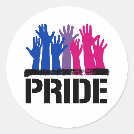 Biseksueel Samen trots Ronde Sticker (Voorkant)