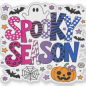 Biseksueel Spooky Seizoen Halloween Sticker (Voorkant)