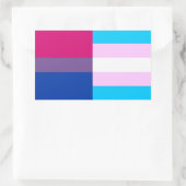Biseksueel/trans pride vlaggen sticker (Tas)