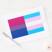Biseksueel/trans pride vlaggen sticker (Envelop)