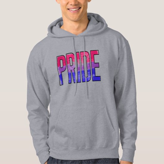 Biseksueel trots woord hoodie (Voorkant)