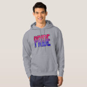 Biseksueel trots woord hoodie (Voorkant volledig)