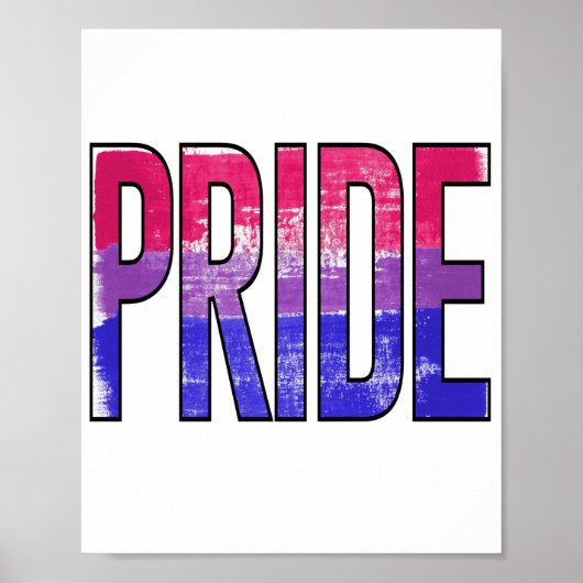 Biseksueel trots woord poster (Voorkant)
