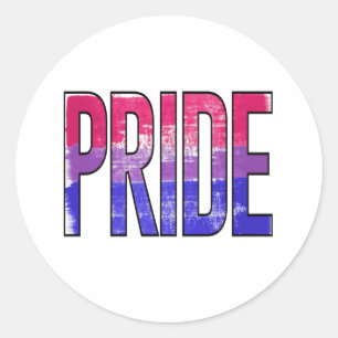 Biseksueel trots woord ronde sticker