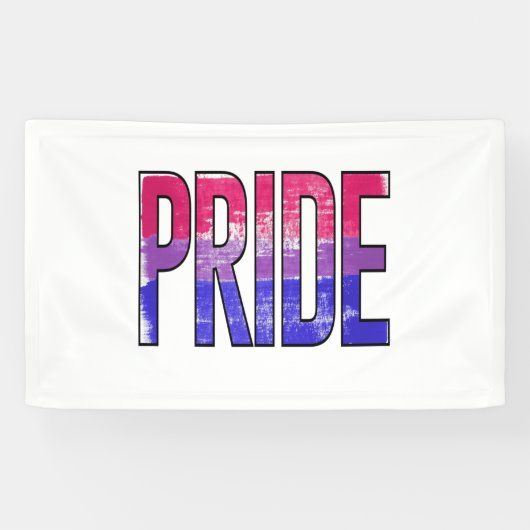 Biseksueel trots woord spandoek (Horizontaal)