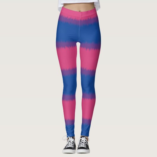 Biseksueel Vlag Bredestreep Leggings (Voorkant)