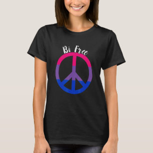 Biseksueel Vrije Vrede LGBTQ Bi Biseksuele Trots B T-shirt