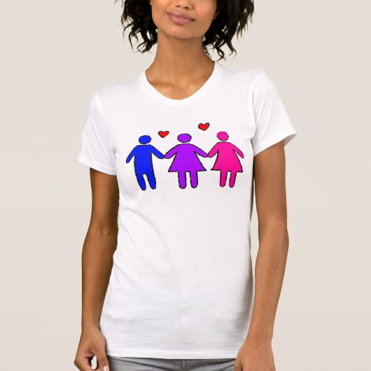 Biseksueel Vrouw Pride T-shirt (Voorkant)