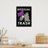 Biseksuele Afval Homo Pride Regenboog LGBT Wasbeer Poster (Keuken)