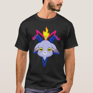 Biseksuele Baphomet Satan Geit Kop Lgbt Bi Pride M T-shirt