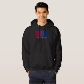 Biseksuele Barcode Pride Colorado Queer Esthetic L Hoodie (Voorkant volledig)