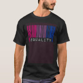 Biseksuele Barcode Pride Gelijkheid Queer Esthetis T-shirt (Voorkant)