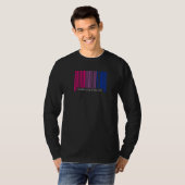 Biseksuele Barcode Pride Washington DC Queer Esthe T-shirt (Voorkant volledig)