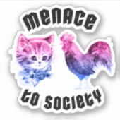 Biseksuele bedreiging voor de samenleving sticker (Voorkant)