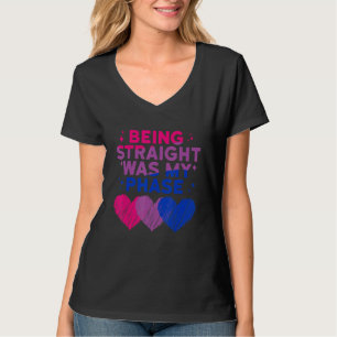 Biseksuele Bi Pride-vlag Het Rechtdoorzee Zijn Was T-shirt