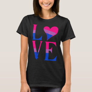 Biseksuele Bi Pride-vlag Liefde Steun Mannen Vrouw T-shirt