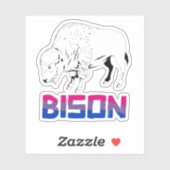 Biseksuele Bizon Sticker (Vel)