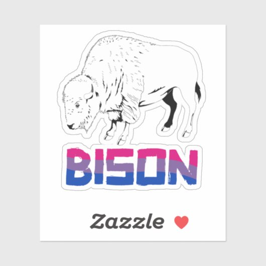 Biseksuele Bizon Sticker (Vel)