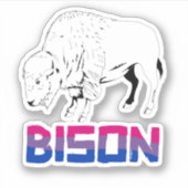 Biseksuele Bizon Sticker (Voorkant)