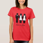 BISEKSUELE BRUILOFT LIEFDE IS LIEFDE T-SHIRT (Voorkant)