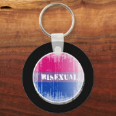 Biseksuele Button in nood.png Sleutelhanger (Voorkant)