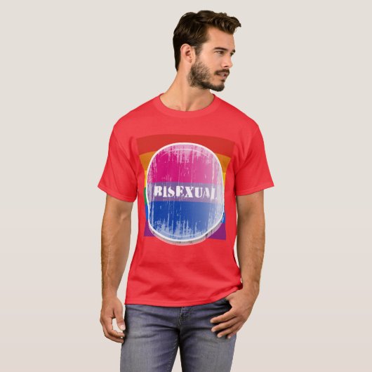 Biseksuele Button in nood.png T-shirt (Voorkant volledig)