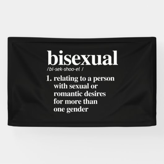 biseksuele definitie - gedefinieerde lgbtq termen  spandoek (Horizontaal)