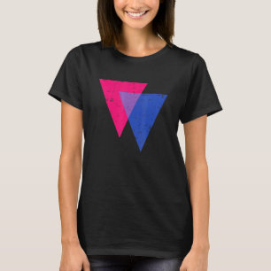 Biseksuele Driehoek Lgbtq Pride Parade Grungy Bi P T-shirt