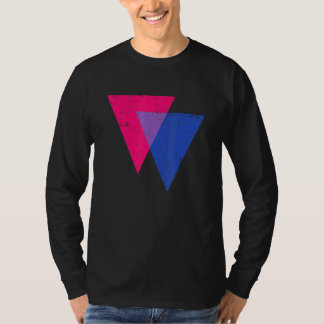 Biseksuele Driehoek Lgbtq Pride Parade Grungy Bi P T-shirt