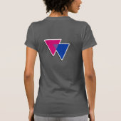 BISEKSUELE DRIEHOEK SYMBOOL 3D T-SHIRT (Achterkant)