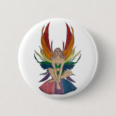 Biseksuele Faerie-Button Ronde Button 5,7 Cm (Voorkant)