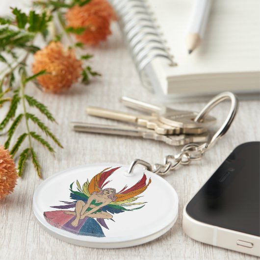 Biseksuele Faerie-Sleutelhanger Sleutelhanger (Voorkant Rechts)