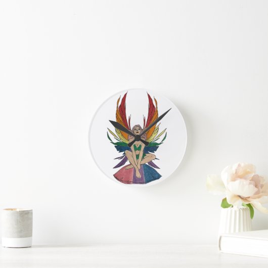 Biseksuele Faerie Wandklok (Huis)