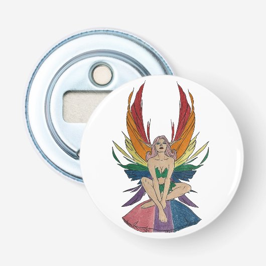 Biseksuele fee button flesopener (Voorkant)