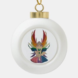 Biseksuele fee keramische bal ornament