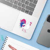 Biseksuele Haan Sticker (Laptop met iPhone)