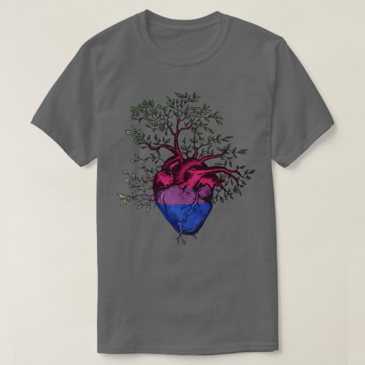 Biseksuele Hart Boom van het Leven 1 T-shirt (Design voorkant)