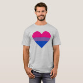 Biseksuele Hart Pride T-Shirt (Voorkant volledig)