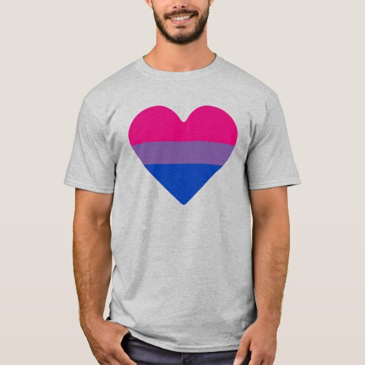 Biseksuele Hart Pride T-Shirt (Voorkant)