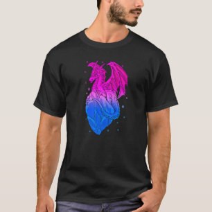 Biseksuele Ijsdraak Bi Pride Vlag Kleuren Winter S T-shirt