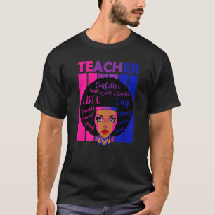 Biseksuele LGBT Q Afro Vrouw Subtiele Bi Pride T-shirt