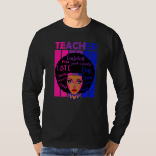 Biseksuele LGBT Q Afro Vrouw Subtiele Bi Pride T-shirt