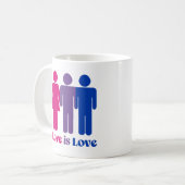 Biseksuele Liefde is Liefde Man Koffiemok (Voorkant links)