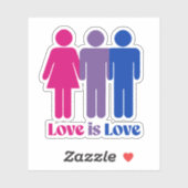 Biseksuele Liefde is Liefde Man Sticker (Vel)