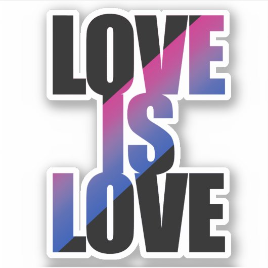 Biseksuele Liefde is Liefde Sticker (Voorkant)