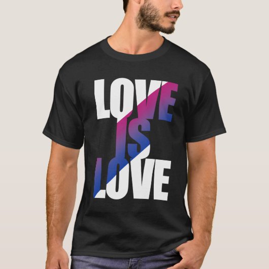 Biseksuele Liefde is Liefde T-shirt (Voorkant)