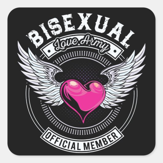Biseksuele Liefde Leger Stickers (Klein) (Voorkant)