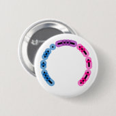 Biseksuele Morse Code Arc Ronde Button (Voorkant /achterkant)
